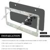 Bling Car License Plate Frame, 2 Holes Stainless Steel Sparkly Auto Tag Cover with Screws Caps, Bedazzled Rhinestone Licence Plate Holder Vehicle