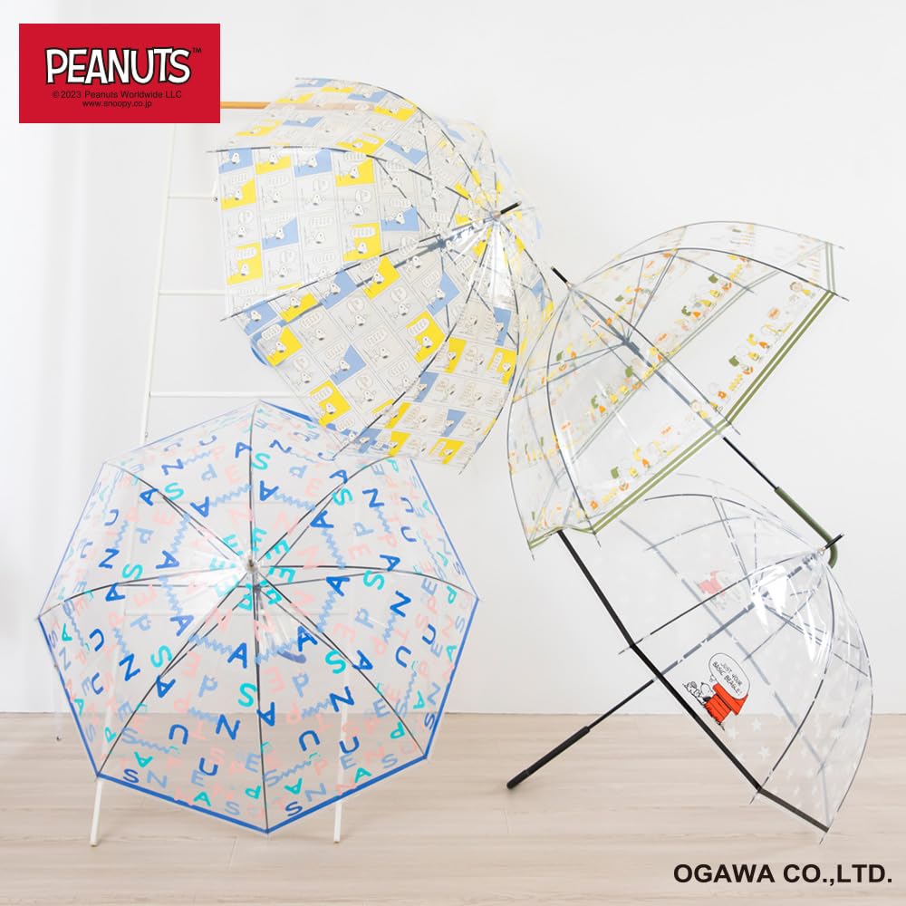 Ogawa Snoopy Vinyl Peanuts Basic 8 Safety Manual 72059 Women's Umbrella, Beagle, 59cm, Ribs, Opening,