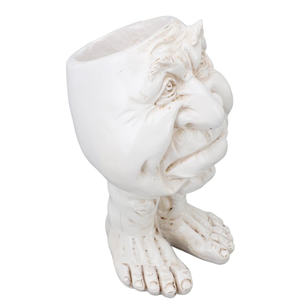 Resin Flower Pot Innovative Exquisite Retro Old Man Planter Pot Succulent Pot for Outdoor Garden