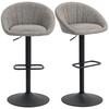 Set of Two Relaxed Tub Bar Stools - Grey