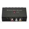 Portable AV Intelligent Switcher 2 to 1 Channel RCA Audio Video Switcher with Button Control Support Auto   Manual