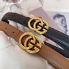 Women's Genuine Leather GG Belt - Casual Fashion Waistband for Trendy Jeans
