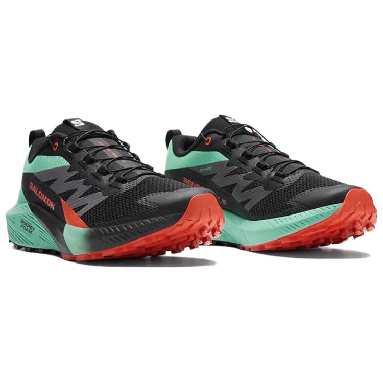 SALOMON Sense Ride 5 Comfortable Versatile Cushioning Breathable Lightweight Low-Top Casual Urban Commuting Running Shoes Men Sneakers Black 476982