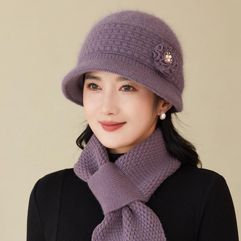 

Шляпа Женская зимняя теплая шляпа-ведро Шерстяная шляпа Шляпа-котелок (separate hat)