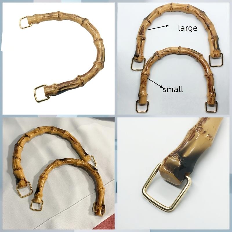 EcoChic Handmade Woven Bag Handles | Resin Bamboo-Style Crafted Plastic Carry Loops, DIY Replacement Handles for Handbags