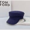 25 New Striped Solid Color Breathable Beret Octagonal Hat Breathable Shade Travel Casual Hat Tide