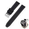 Swatch X OMEGA Compatible Rubber Strap with Double Lines (Black/Gray Lines)