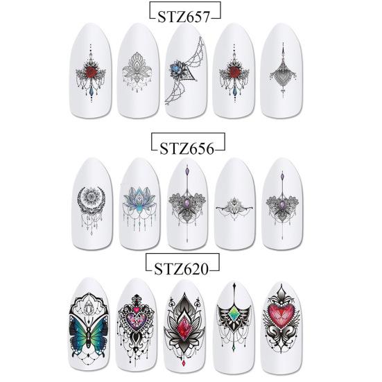Krásný Butterfly Lustr Petal Nail Art Sticker Water Transfer Decal Manicure