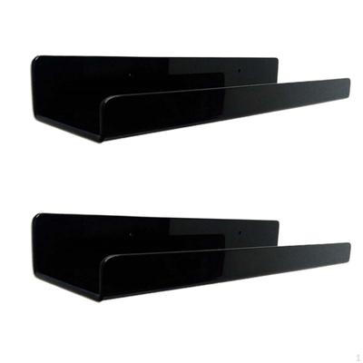 Lot de 2 étagères murales flottantes en acrylique pour enfants, organisateur, rebord