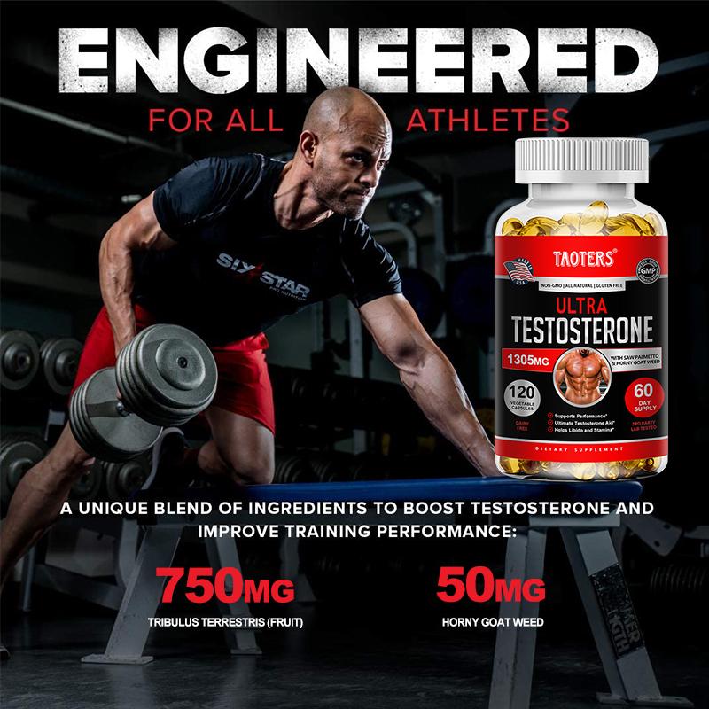 Men Supplement 1305mg Per Serving, 120 Vegetable Capsules, Herbs Blend, Non‑GMO Gluten‑Free Dairy‑Free