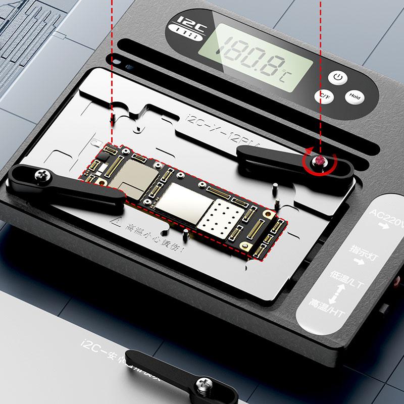 Adjustable Temperature PCB Desoldering Station Digital Display Motherboard Heating Platform for Iphone X-15 CPU IC Glue Removal