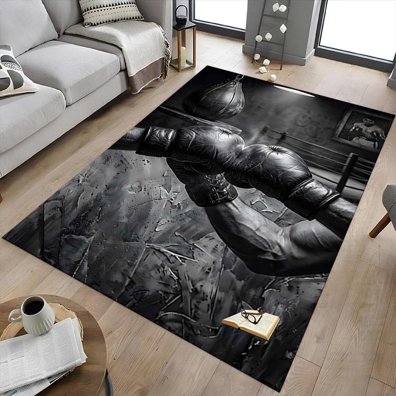 1PC Boxing Gloves Boxing Ring Extra Large Non-Slip Floor carpet, Office, family, bedroom, Studio - Large Area RugJ0379