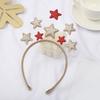 Adult Kids New Year Party Shinning Five-pointed Star Shape Headband Festival Hair Hoop for Performances Unisex Headpiece
