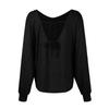 Women's fashion casual loose string back off shoulder T-shirt top