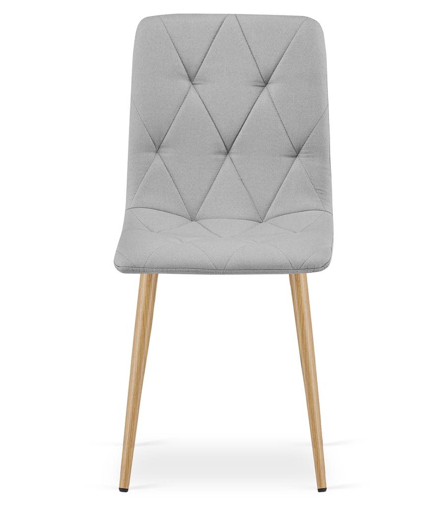 LIBRA chair - light gray fabric / wood color legs x 1