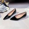 Black temperament commuter professional women's shoes pointed inner height increase women's shoes 2025 spring and autumn new French versatile flats