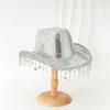 Men's and Women's Western Cowboy Hats, Sequined Fringed Stars, Wide-brimmed Hats, BR Street Party Jazz Hats.