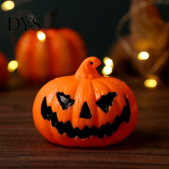 Durable Plastic Holiday Ornaments 3Pcs Halloween LED Pumpkin Light, Spooky Ghost Hanging Celebration Wall Hangings Decor for Bar, Glowing Haunted