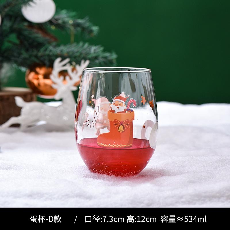 Kristall Rödvinspokal Färgade Glas Vin Glas Målat Glas Whiskeyglas Julklapp