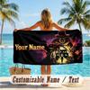 Custom Text Beach Towel, Soft Absorbent Swimming Multi-use TowelA Nightmare On Elm Street Freddy Krueger