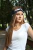 Stylish Women's Cotton Headband 15 - Shaped for the Temple - Summer
