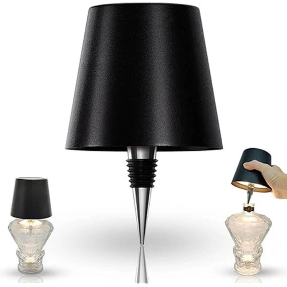 Night Light USB Charge Wine Bottle Lamp Touch Control Stepless Dimming Night Lamp 3 Colors Type C Rechargeable Desk Lights Bar