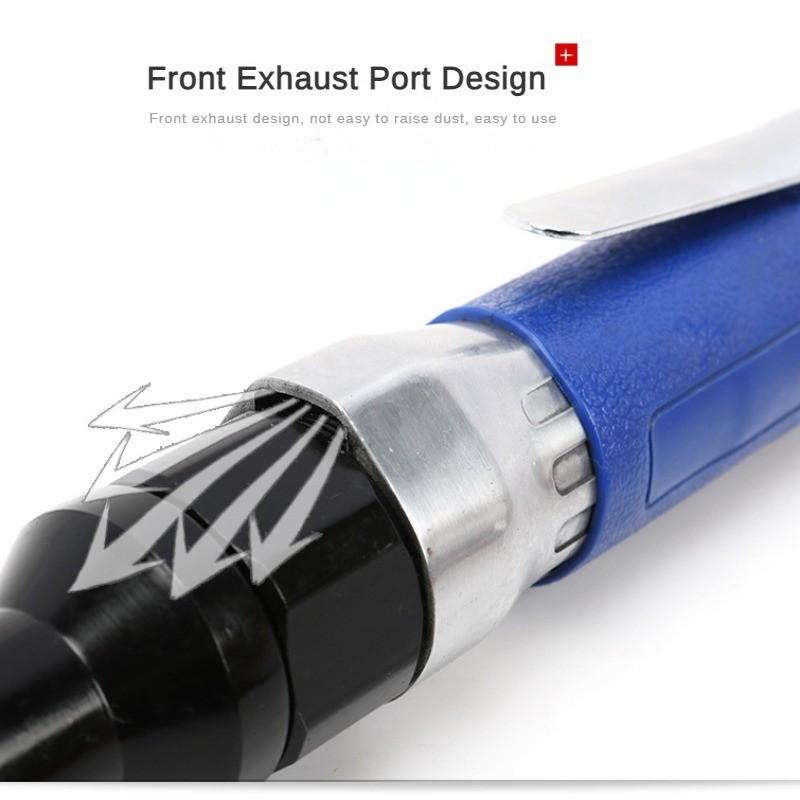 Front Exhaust Pneumatic Trigger Blue Heavy Right Angle Pneumatic Ratchet Wrench Adjustable Front Reverse and Speed Pneumatic Wrench 295 * 45mm