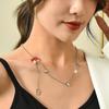 Gold Plated Chic Titanium Steel Heart Necklace For Women With Versatile Adjustable Chain
