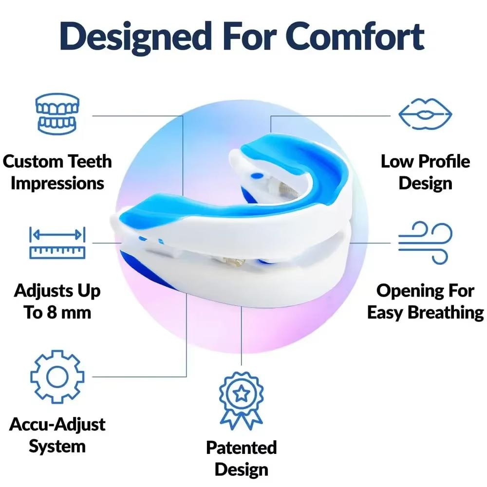 Protège-bouche anti-ronflement Embouchure en silicone Stop ronflement Bruxisme Aide au sommeil Protection contre l'apnée Dispositif anti-ronflement pour les dents Ronflement oral