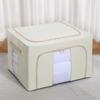 Large Oxford Cloth Storage Box for Clothes and Quilts - Fabric Organizer with Steel Frame