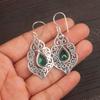 Chrome Diopside Gemstone 925 Sterling Silver Jewelry Earrings 2.33" For Wedding CE-10-10