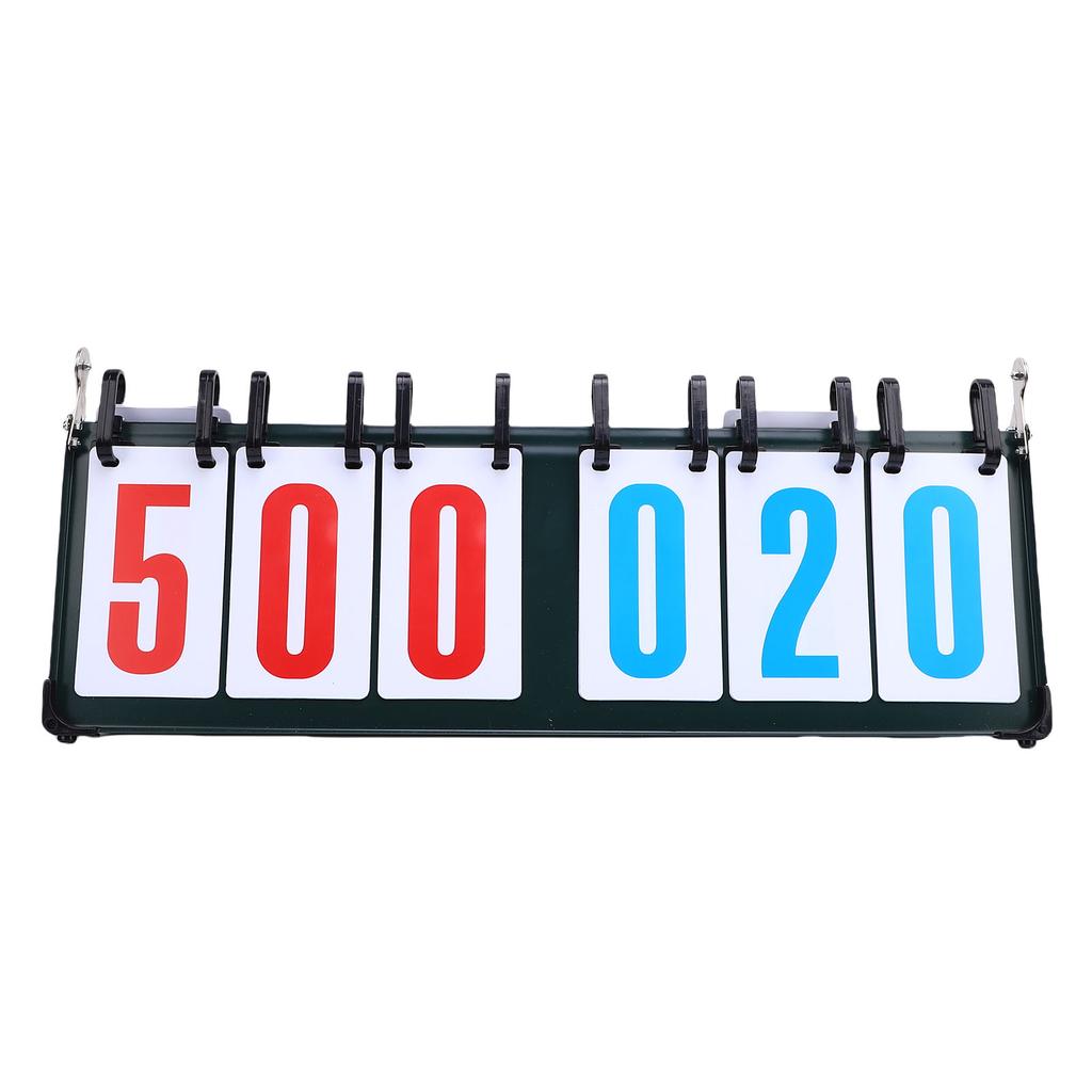 6 Digits Desk Scoreboard Metal Tabletop Scorekeeper for Basketball Table Tennis Badminton Match