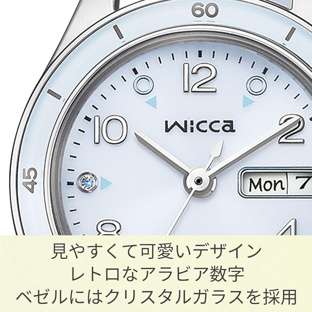 [CITIZEN] wicca Watch (Solar Tech/Waterproof/Light Blue) KH3-711-70 ACTIVE LINE Sporty Cute Synthetic Leather Crystal Glass Women's Analog Simple Busi