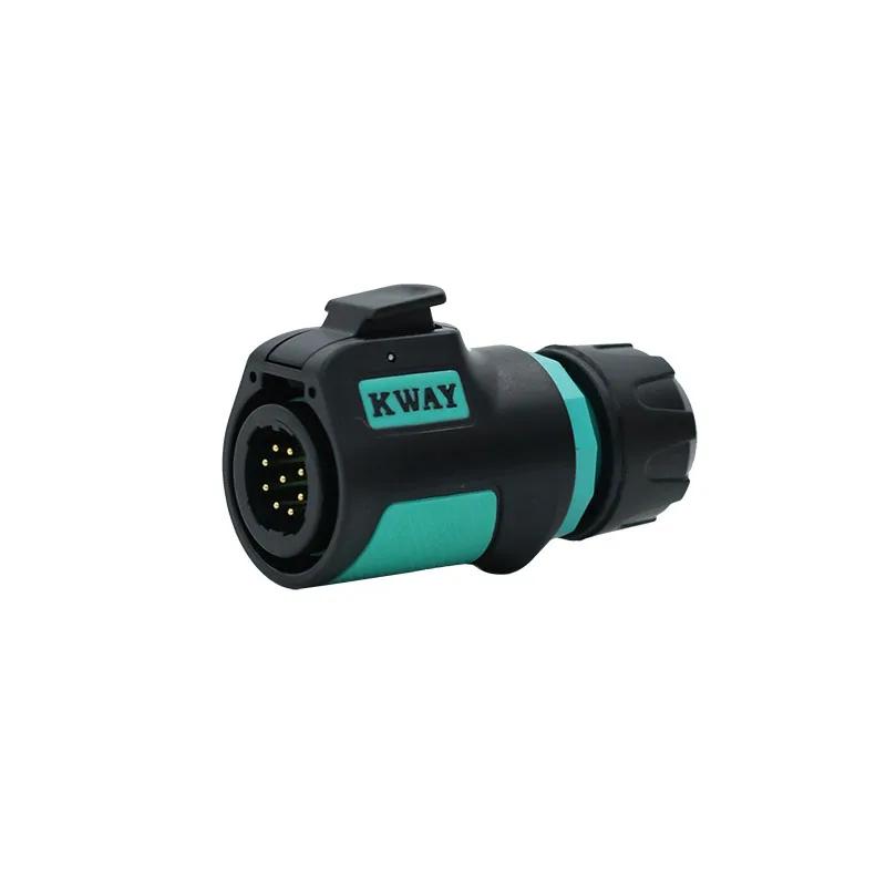 KWAY K20 Bulkhead Connector M20 Industrial 2 3 4 5 7 9 12Pin Soldering 12V Male Plug Female Socket Panel Mount Waterproof IP68