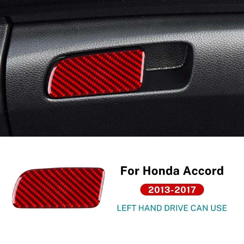 Настоящая мягкая карбоновая наклейка для Honda Accord 2013 2014 2015 2016 2017 LHD Рамка кнопки переключателя бардачка автомобиля Аксессуары