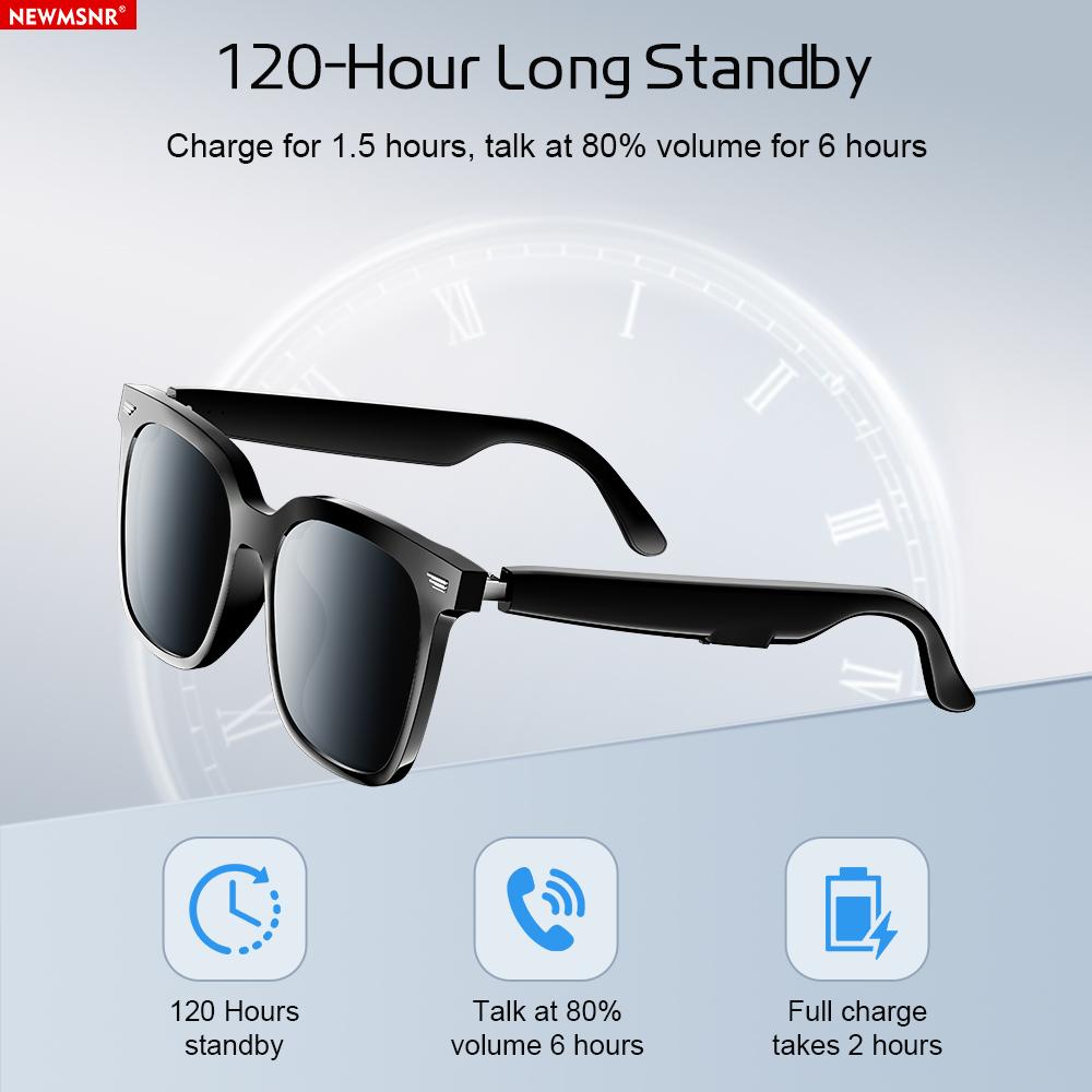 AI Bluetooth Sunglasses Multifunctional Wireless Earphones Stereo Sound Earbuds Touch Control Headphones Sports Headsets HD Call