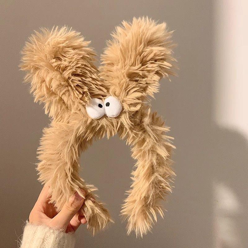 Cartoon Plush Headband: Cute Hair Accessory for Women & Kids, Perfect for Face Washing