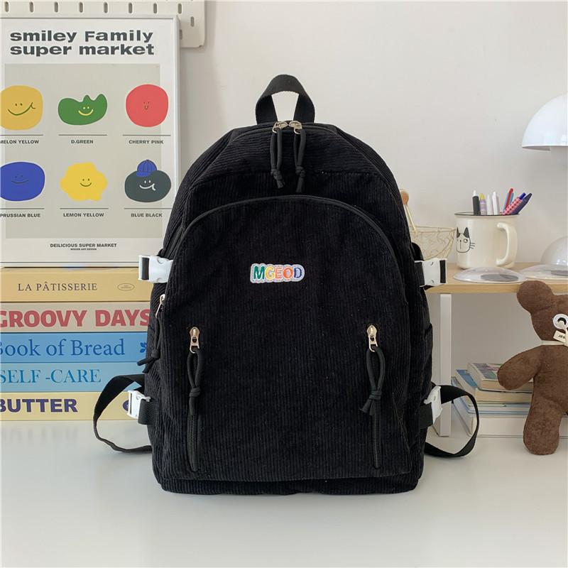 School bag female ins Japanese casual girl primary school student backpack junior high school student high school student cute girl backpack tide