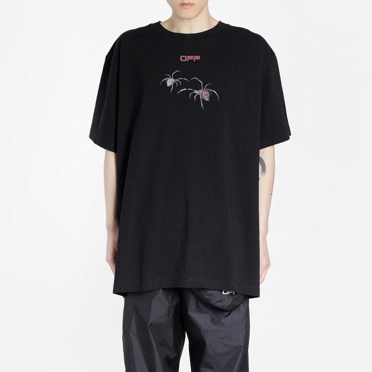 OFF WHITE Oversized tričko s potiskem pavoučích šípů OMAA038S201850011024