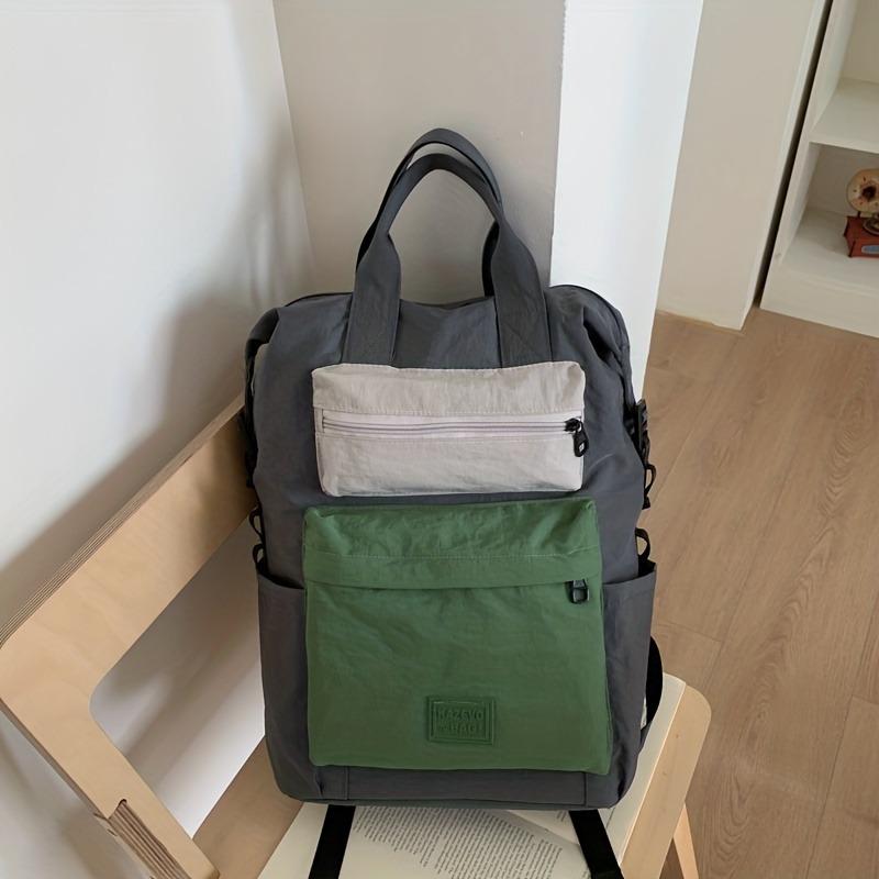 Women's Color Matching Casual Backpack Computer Bag