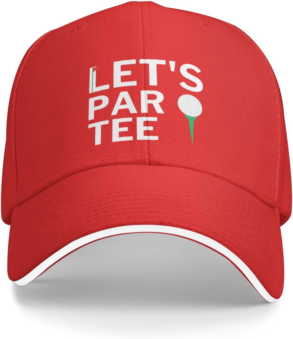 Lets Par Tee Golf Baseball Cap Polyester Adjustable Outdoor Sports Hat for Adults One Size