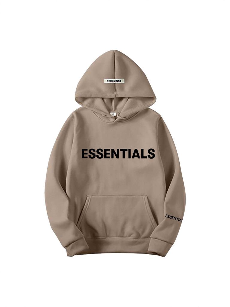 Men's and Women's Heavyweight Trendy Brand ESS Hoodie, Spring and Autumn Couple Casual Pullover Loose Printed Sweatshirt, Thickened