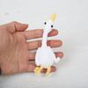 Funny Goose Doll Crochet Keyrings Gray and White Goose Knitting Animal Doll Keyrings Cute Goose Keychain Wholesale Couple Gifts