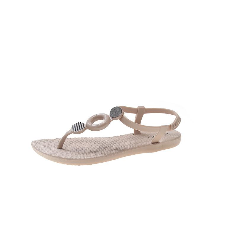 

Женские бохо-летние пляжные сандалии, плоские шлепанцы для отпуска 36/37 розовый