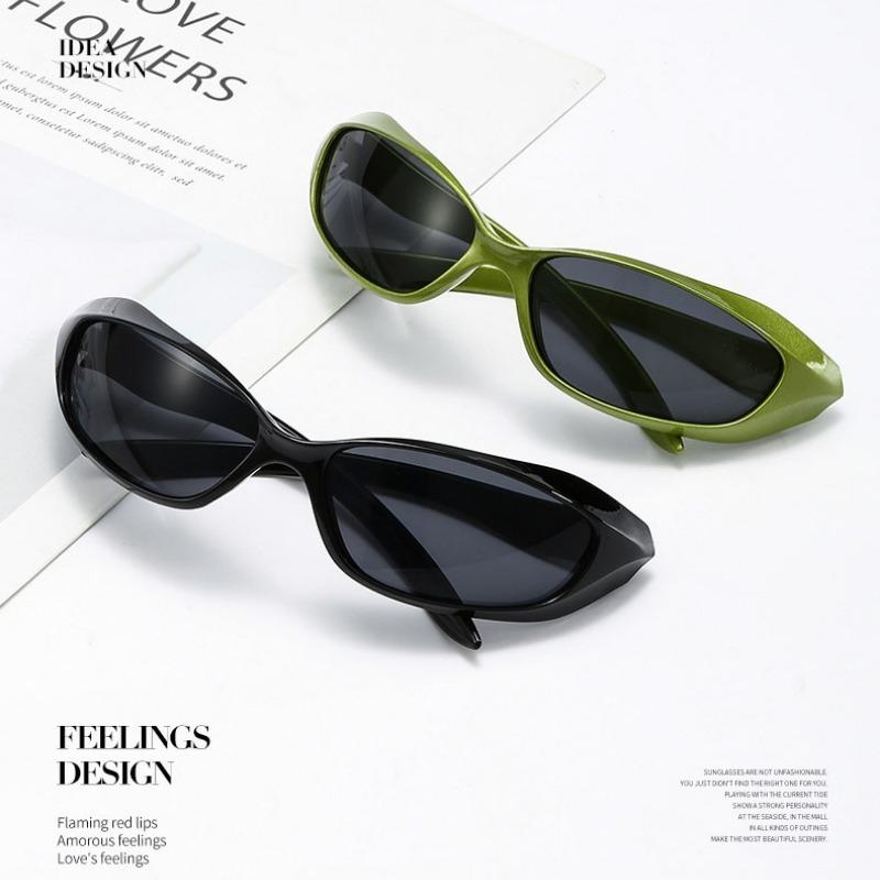 Trendy  Cycling Sunglasses Outdoor Sports Shades Millennium Futuristic Sun Glasses Uv Protection Street Hip Hop Eyewear