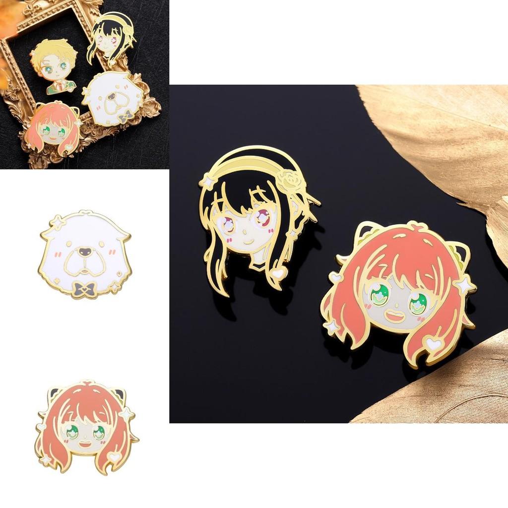 Cute Cartoon Anime Character Enamel Brooch Fun Animal Design Personality Badge Metal