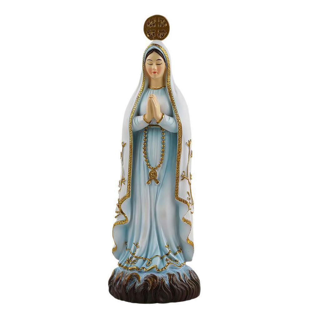 Lady Of Mary Blessed Virgin Mother Mary Catholic Religious Gift Resin Figurine Statue Virgin Mary Sculpture Home Decoration
