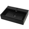 Vasque en céramique - VIDAXL - Noir - Rectangulaire - A poser