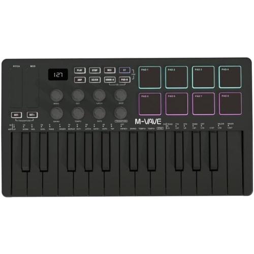 Brfveob 25-Key USB Controller Mini Keyboard with Velocity Sensitivity, Compact, Music Production Gift for Elementary School Music Lovers and Beginners