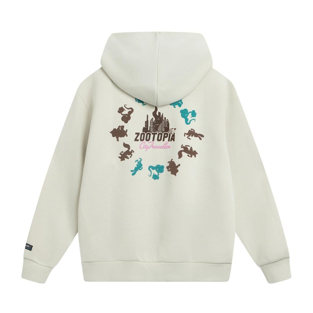 Li-Ning Men's Collaboration Loose Fit Hooded Sweatshirt Silver Gray AWDVB29-1